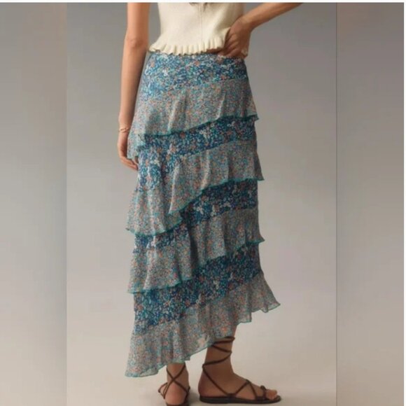 Anthropologie Maxi Ruffled Skirt size 2X - Picture 1 of 10